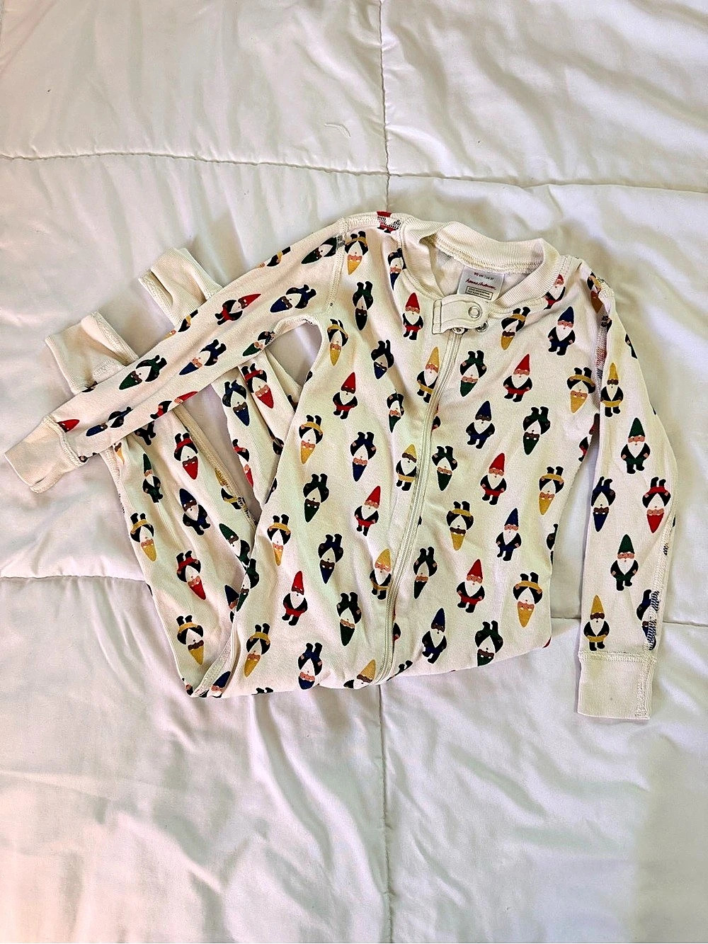 Hanna Andersson Baby Zip Sleeper in Organic Cotton - Gnome Sweet Gnome 3T